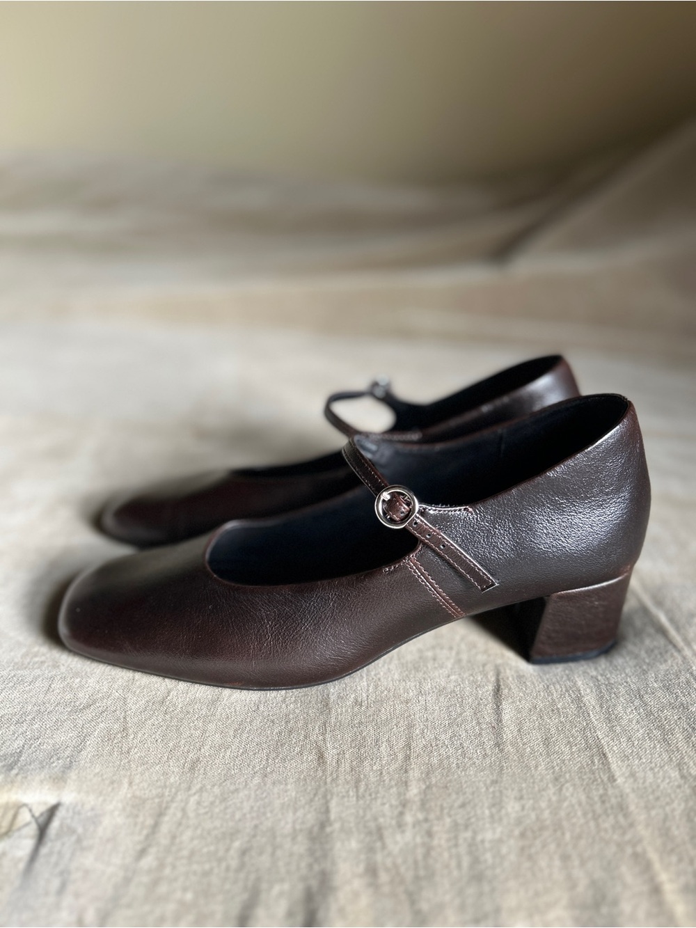 Zara Leather Mary Jane Heels / Pumps - Picture 4 of 6